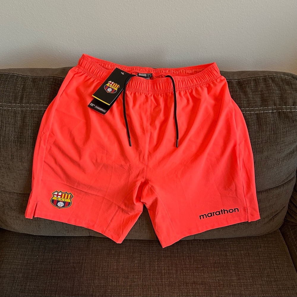 Marathon Authentic Barcelona Guayaquil Ecuador Soccer Orange Shorts Men’s Sz: L